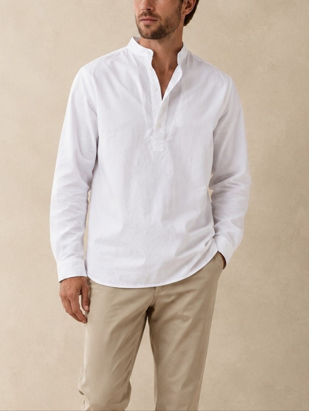 NWT Scully Mens Wing Tip Collar Pullover Shirt White Size XL RW154